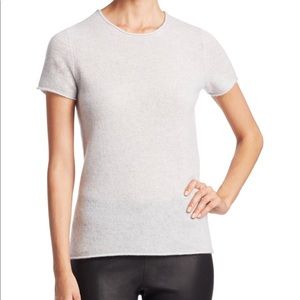 CASHMERE CREW NECK POCKET T SAKS FIFTH AVE